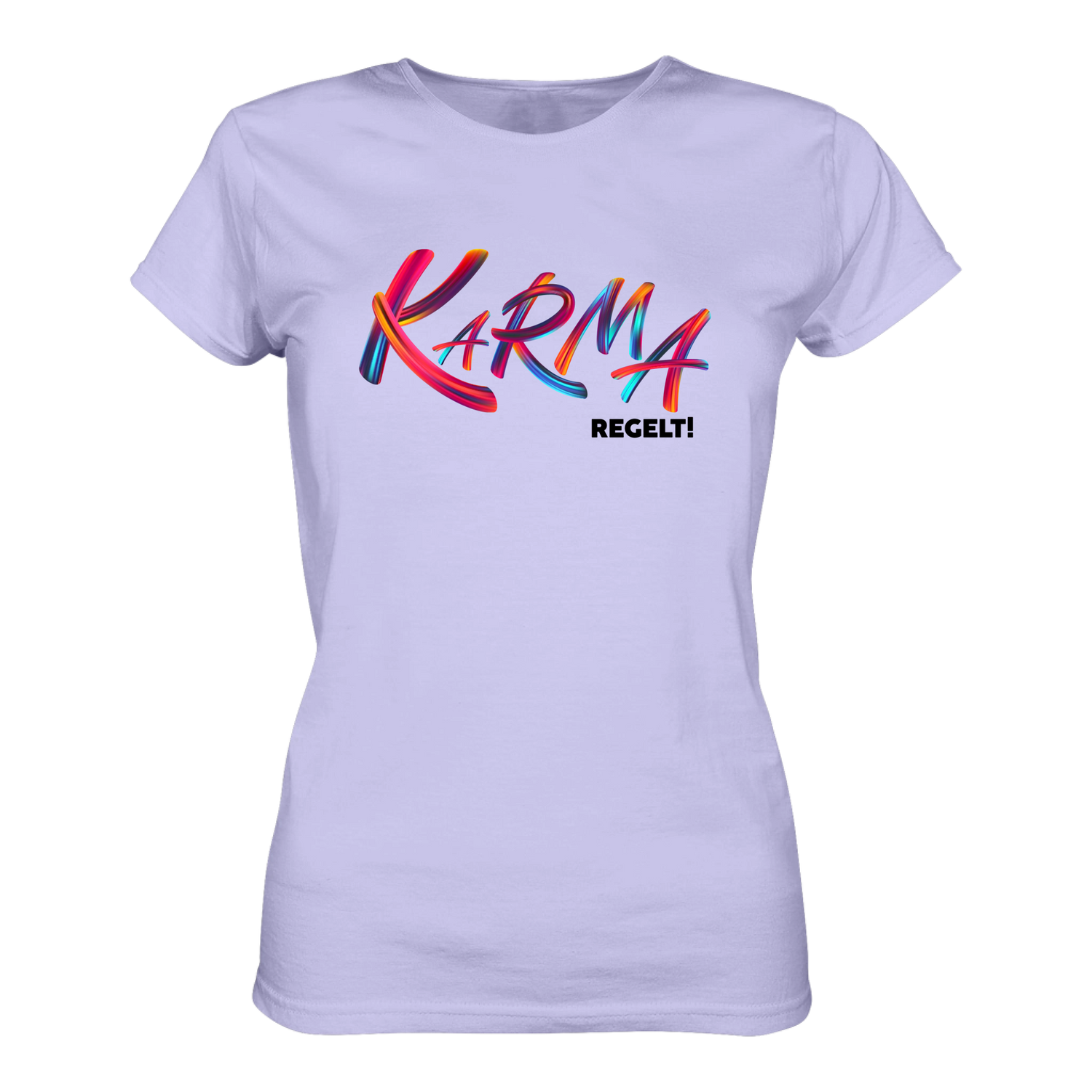 Karma regelt T-Shirt tailliert - Grafikmagie S / Lilac