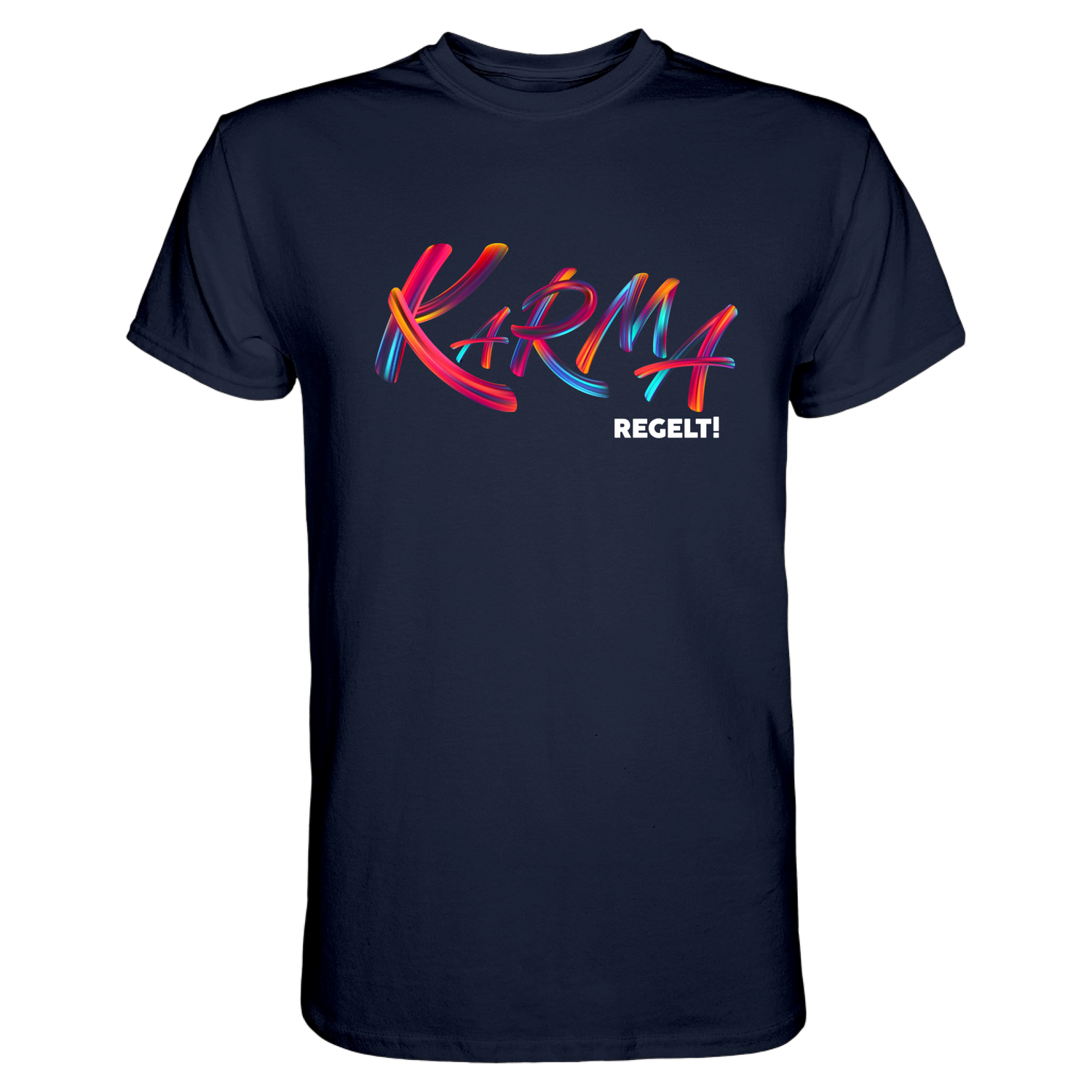 Karma regelt T-Shirt - Grafikmagie S / Navy