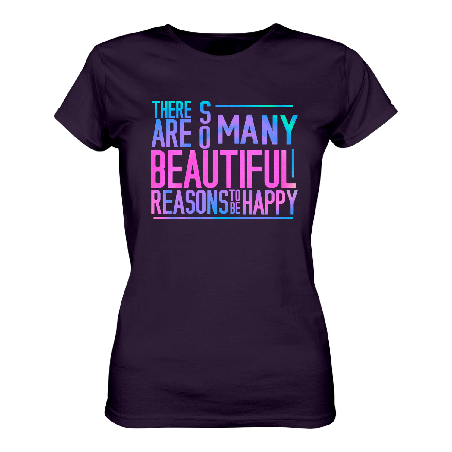 So many reasons... T-Shirt tailliert - Grafikmagie S / Aubergine