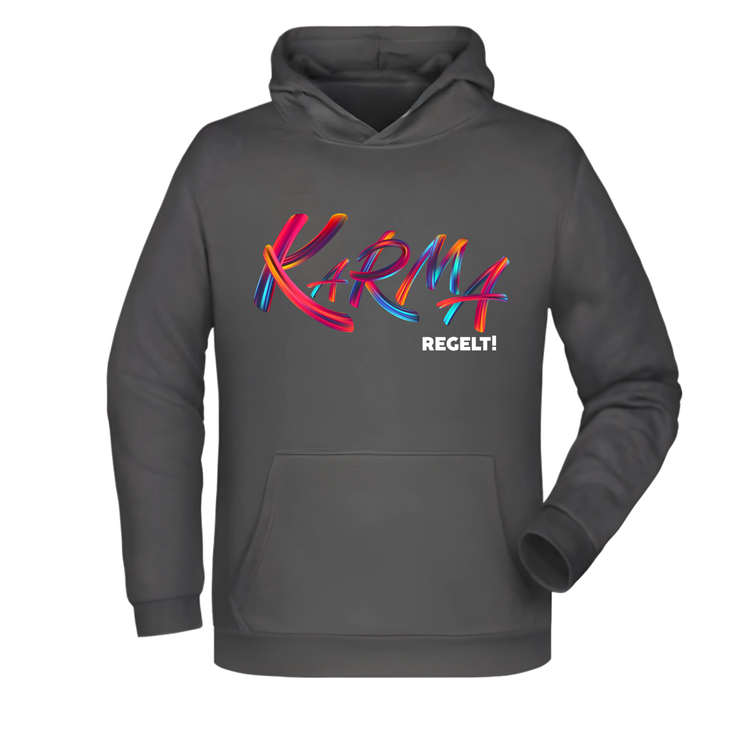 Karma regelt Herren Hoodie - Grafikmagie XS / Graphite