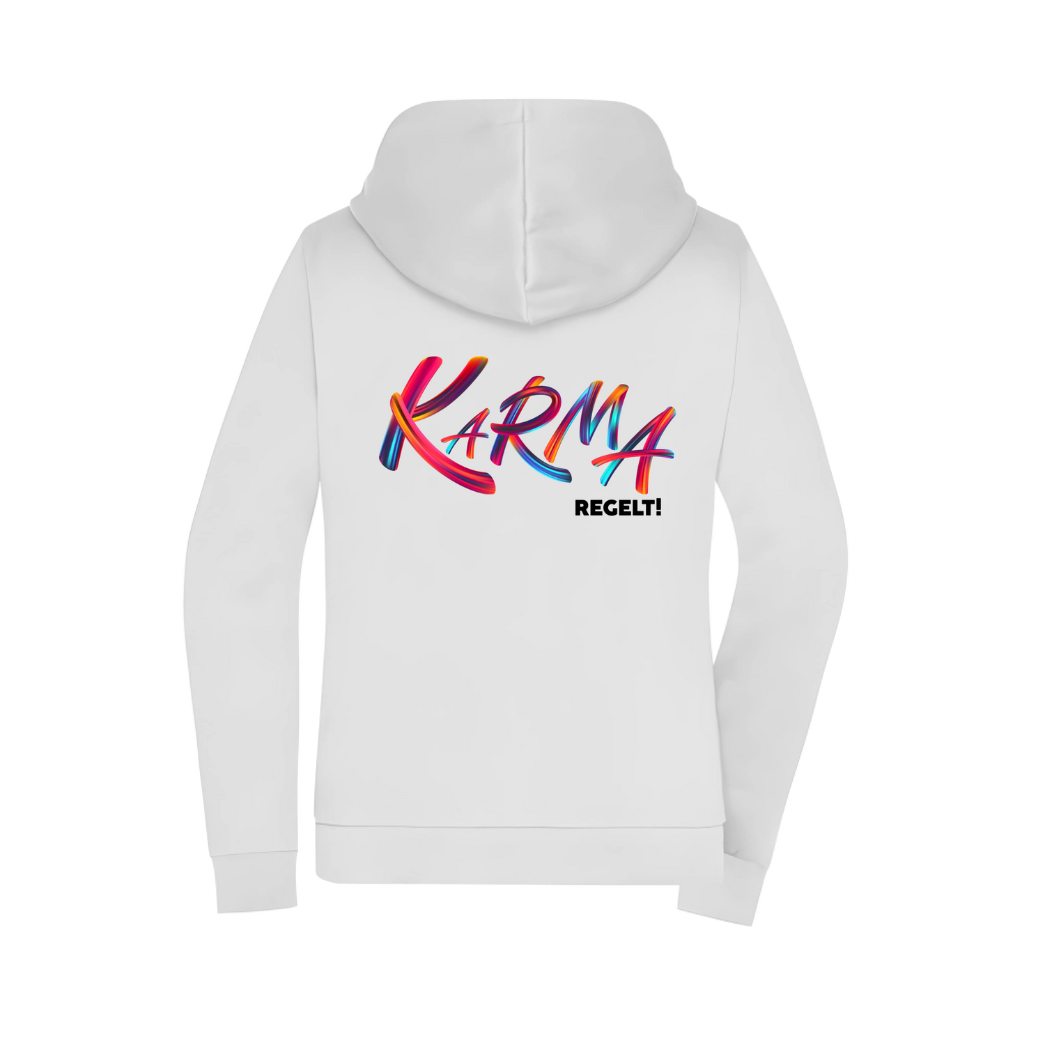 Karma regelt Damen Zipper - Grafikmagie XS / White