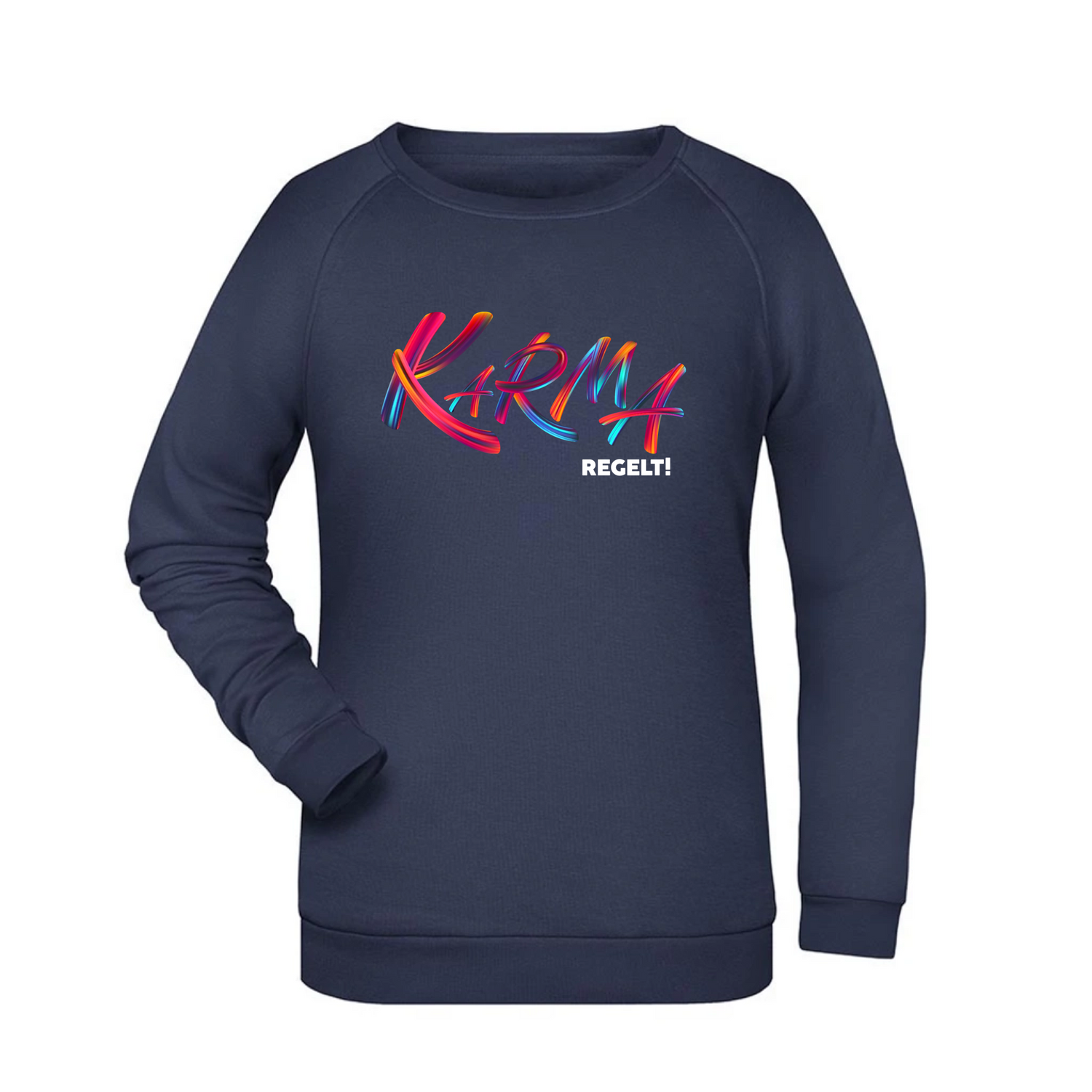 Karma regelt Damen Sweatshirt - Grafikmagie XS / Navy
