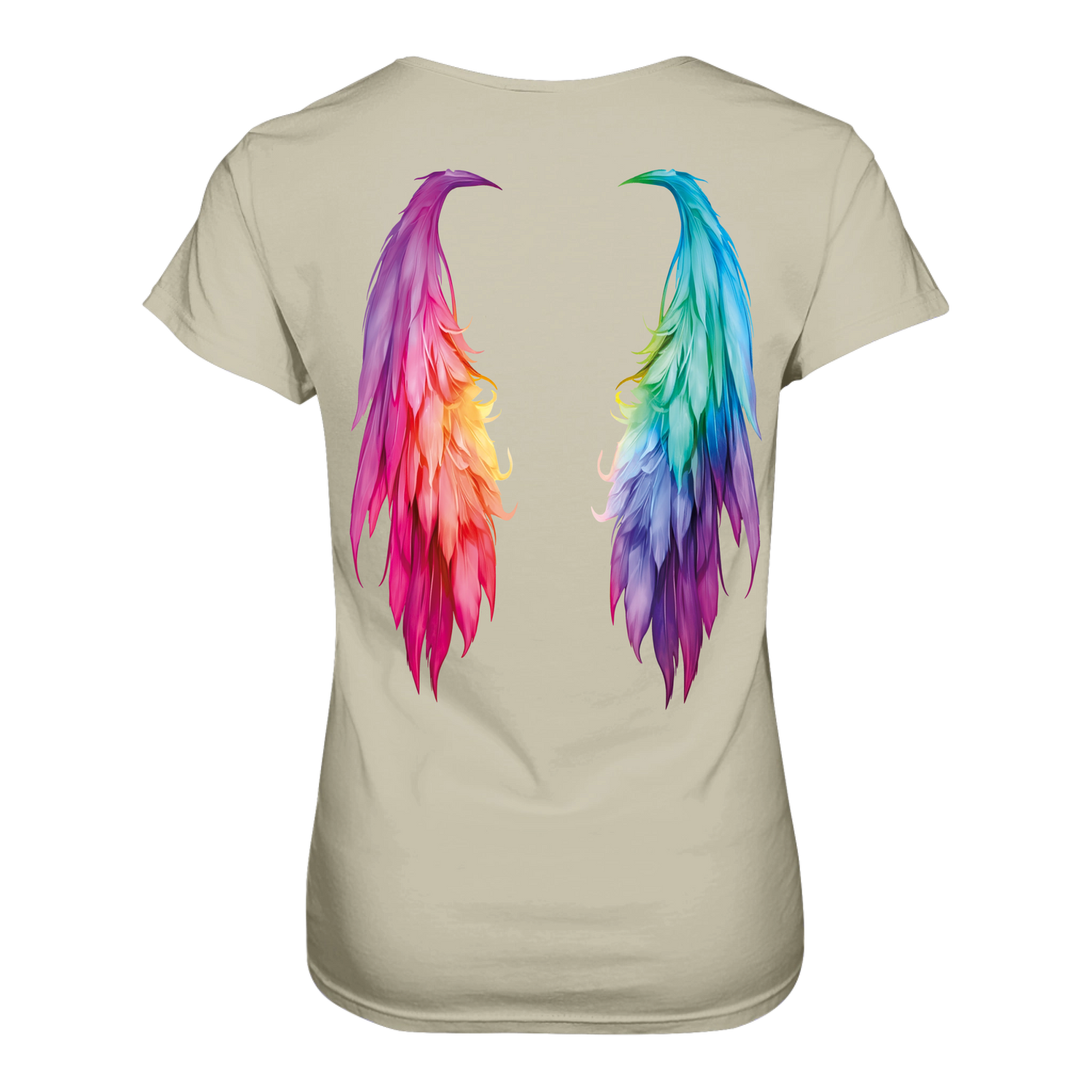 Flügel T-Shirt tailliert - Grafikmagie S / Stone