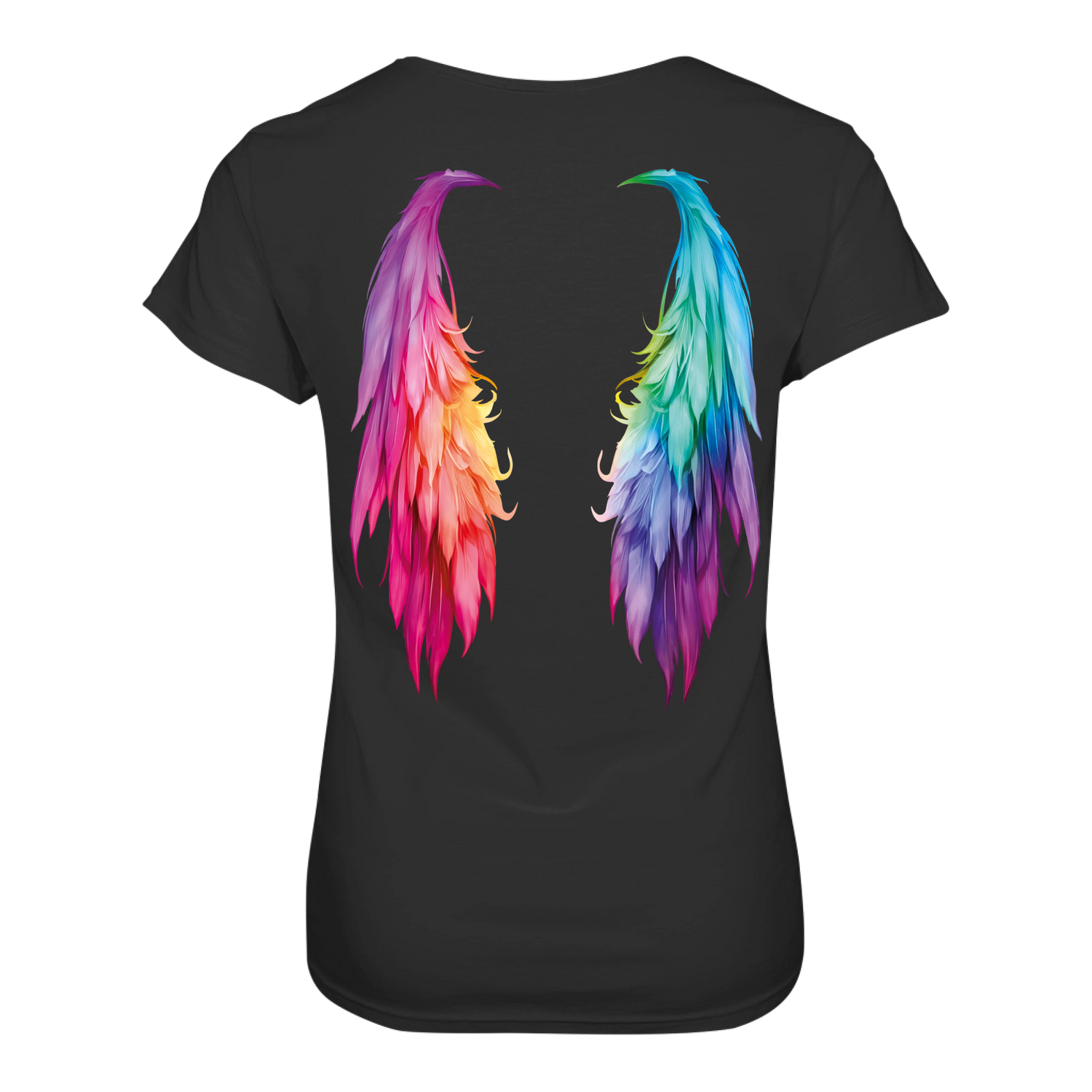 Flügel T-Shirt tailliert - Grafikmagie S / Black