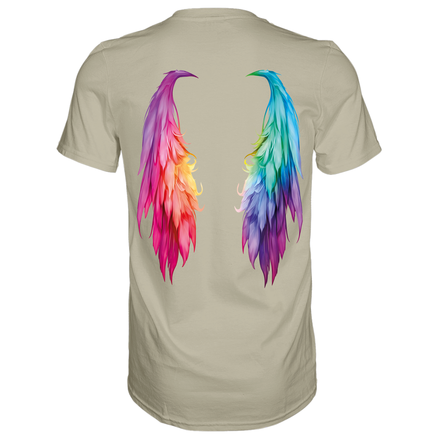 Flügel T-Shirt - Grafikmagie S / Stone
