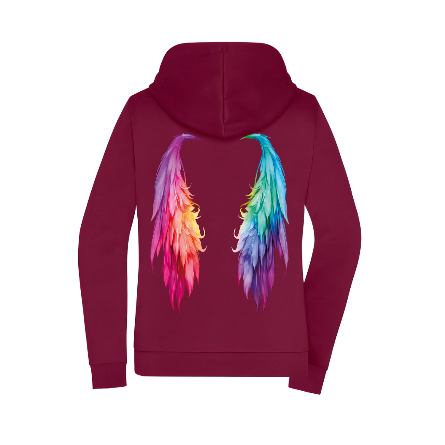 Flügel Damen Zipper - Grafikmagie XS / Wine