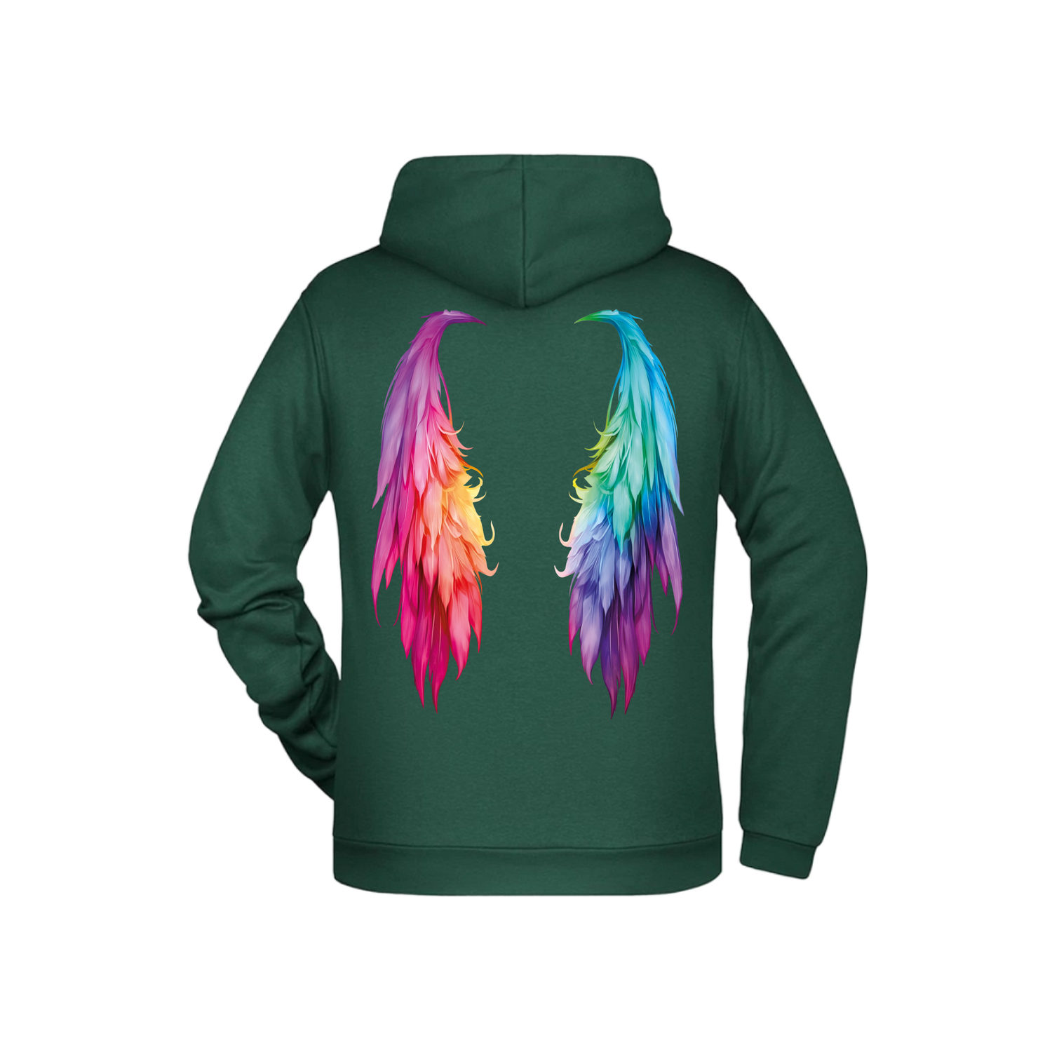 Flügel Herren Hoodie - Grafikmagie XS / Dark Green
