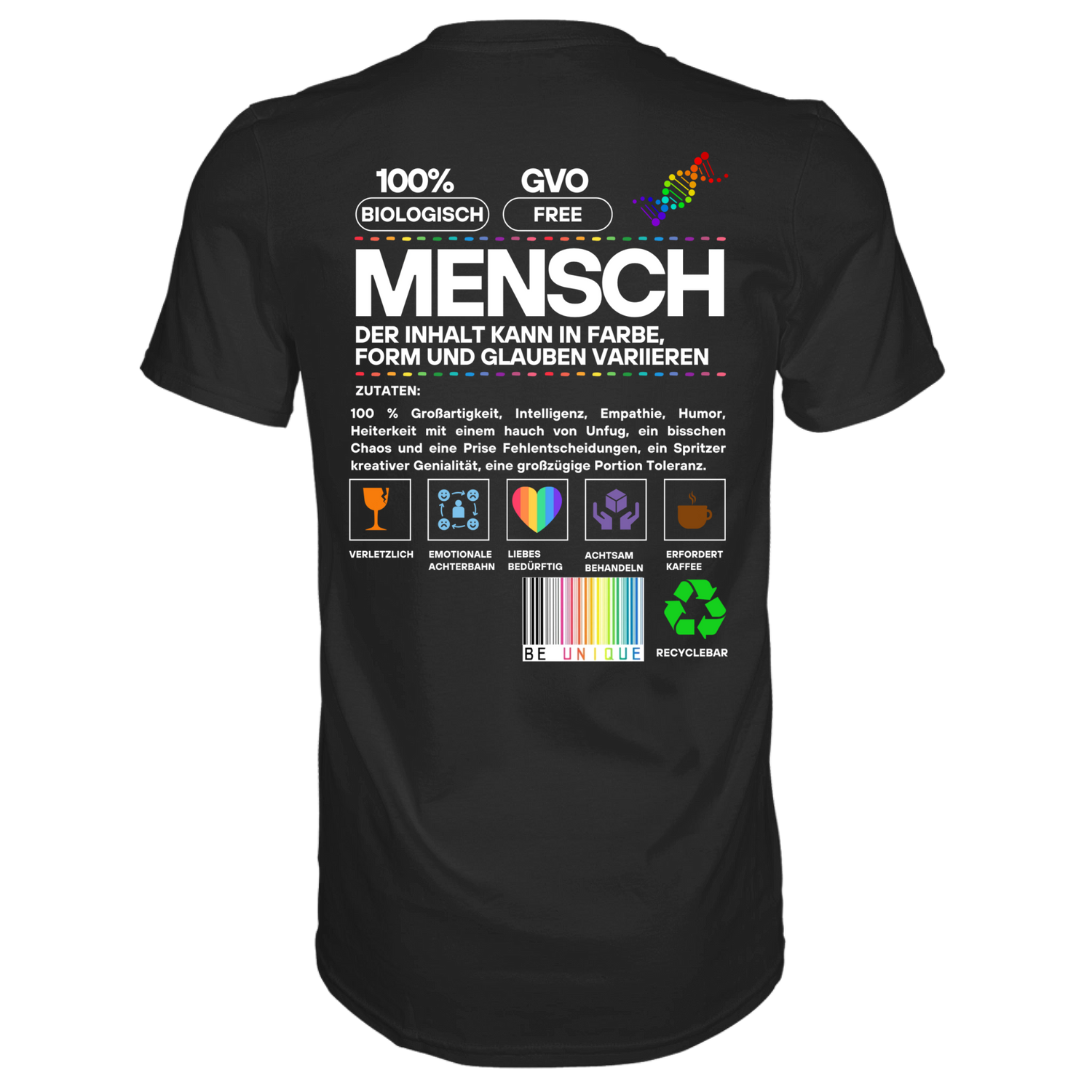 Mensch anleitung T-Shirt - Grafikmagie S / Black