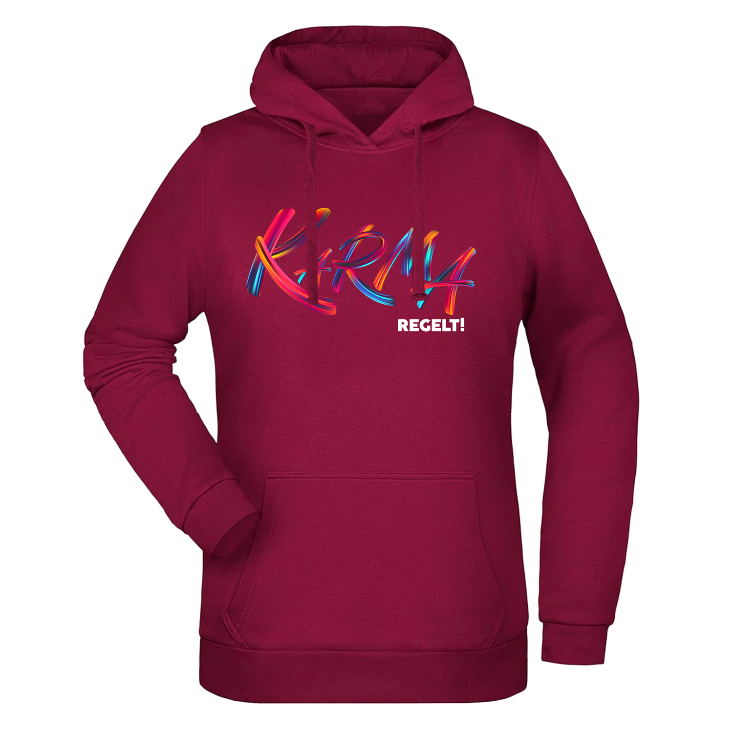 Karma regelt Damen Hoodie - Grafikmagie XS / Wine