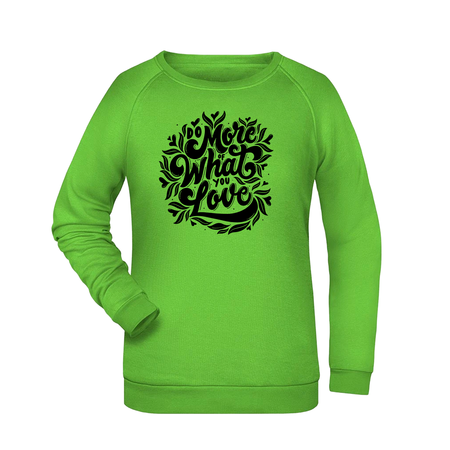 Do more... Damen Sweatshirt - Grafikmagie XS / Lime Green