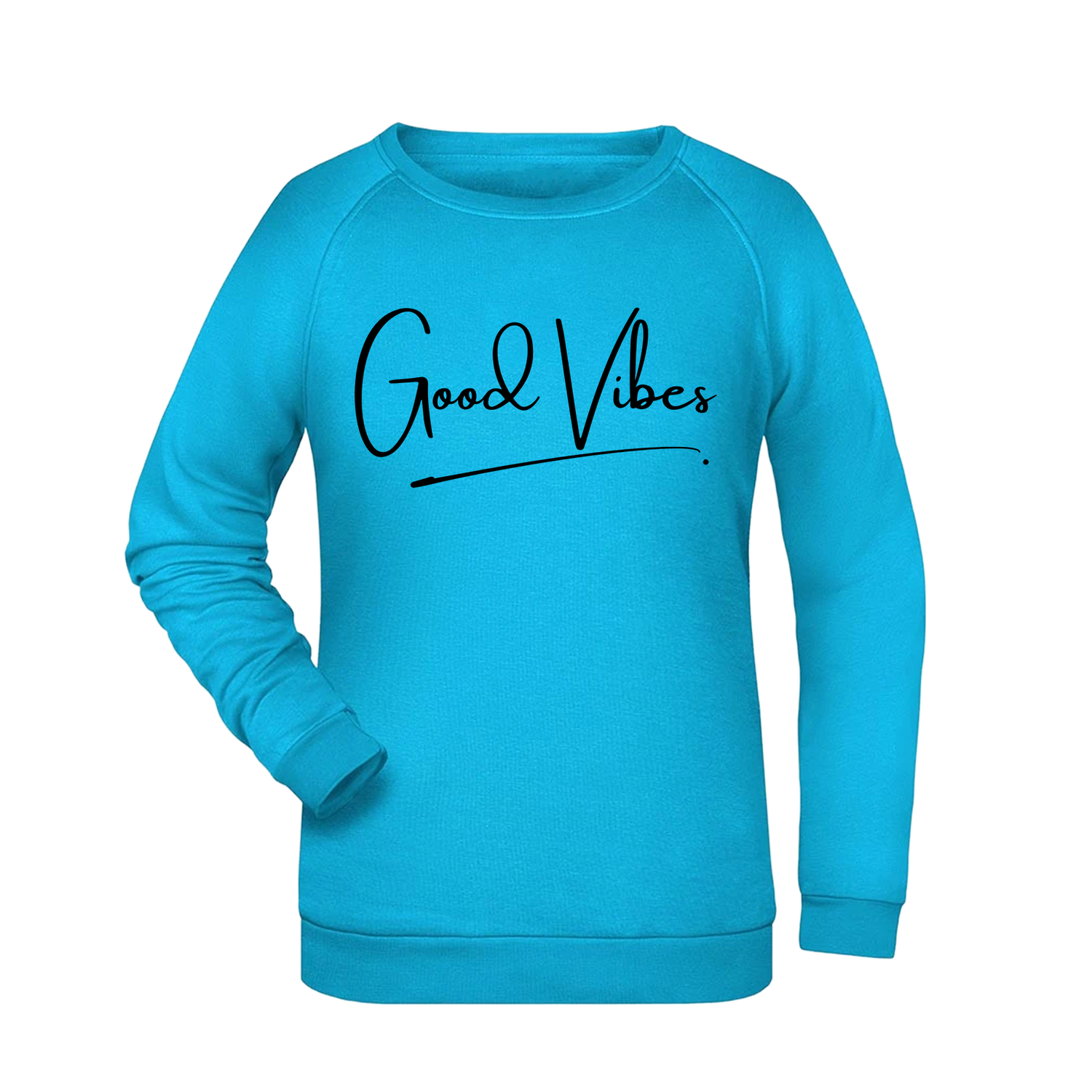 Good Vibes Damen Sweatshirt - Grafikmagie XS / Turquoise