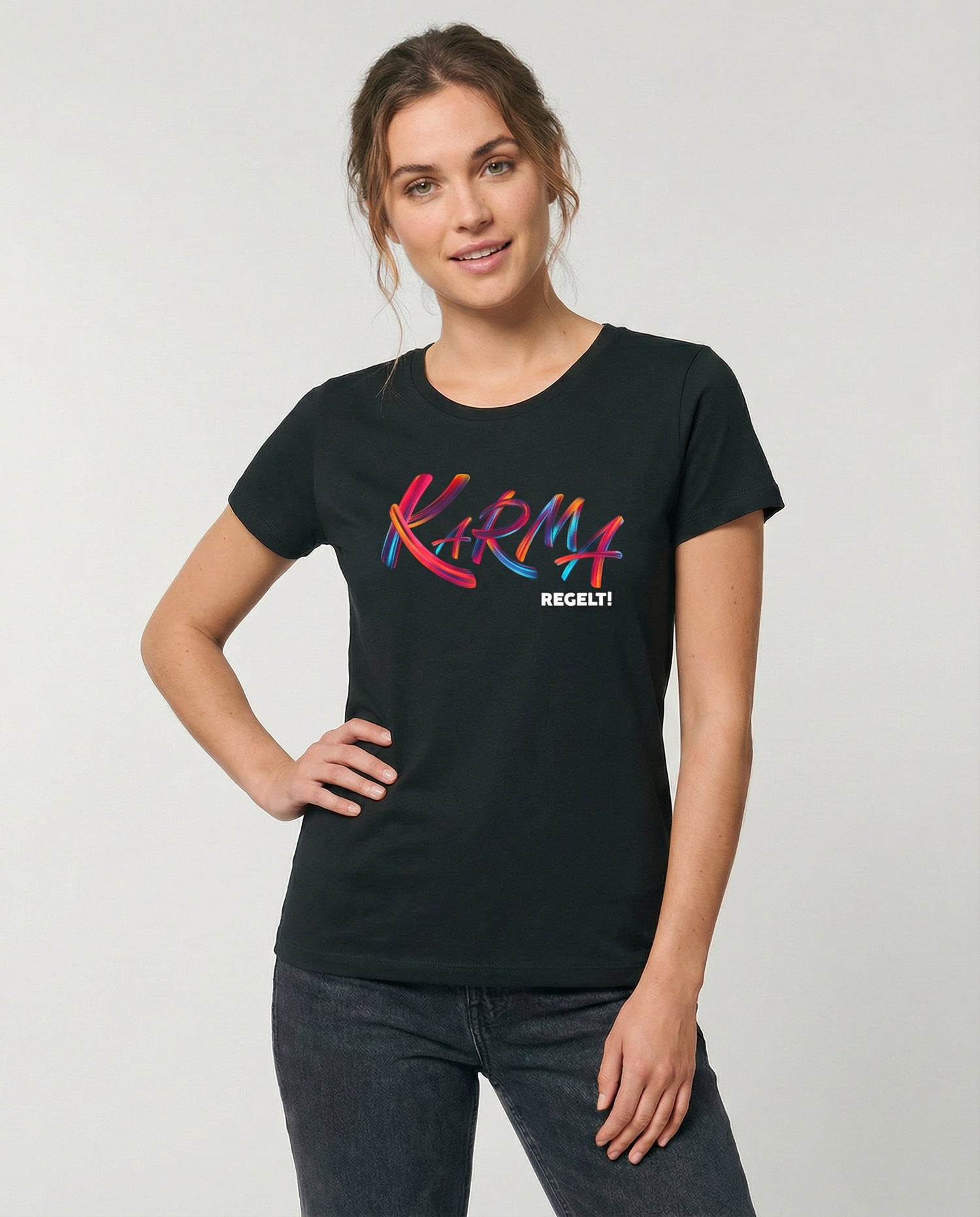 Karma regelt T-Shirt tailliert - Grafikmagie S / Black