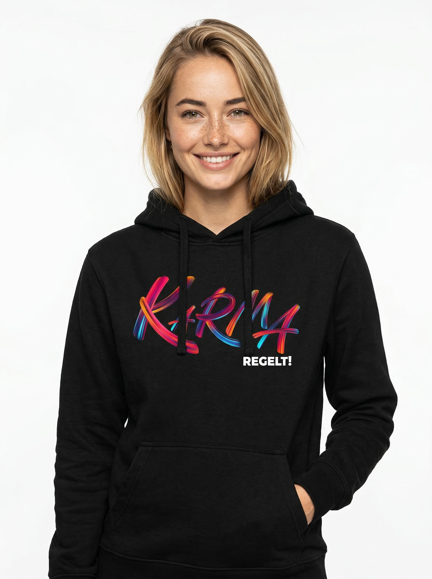 Karma regelt Damen Hoodie - Grafikmagie XS / Black