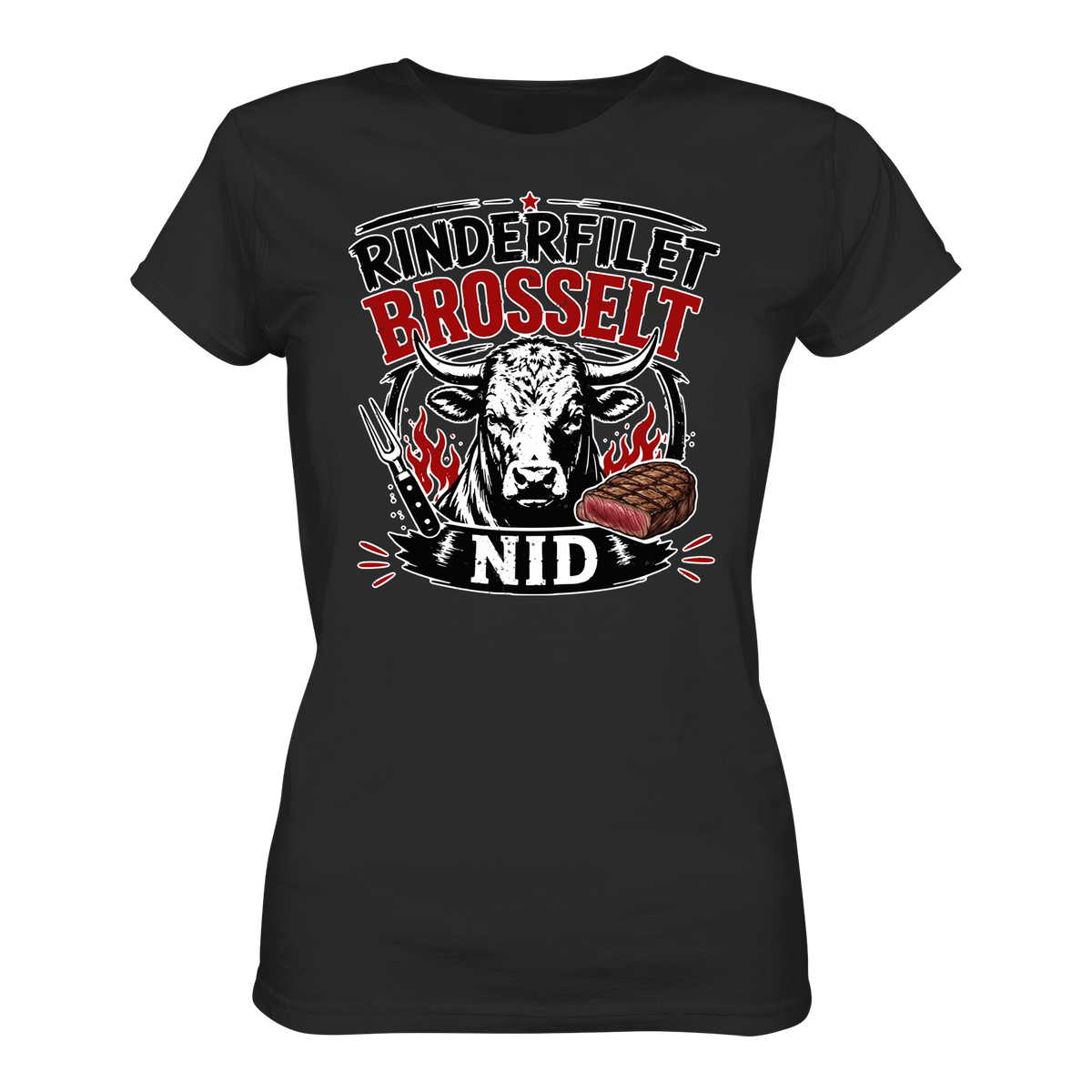 Rinderfilet brosselt nid T-Shirt