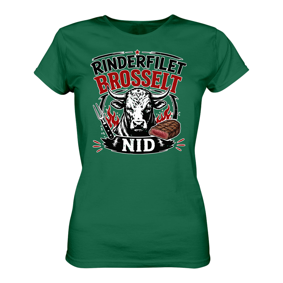 Rinderfilet brosselt nid T-Shirt
