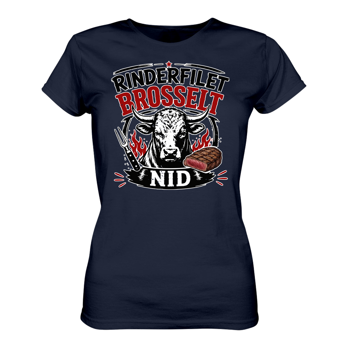 Rinderfilet brosselt nid T-Shirt