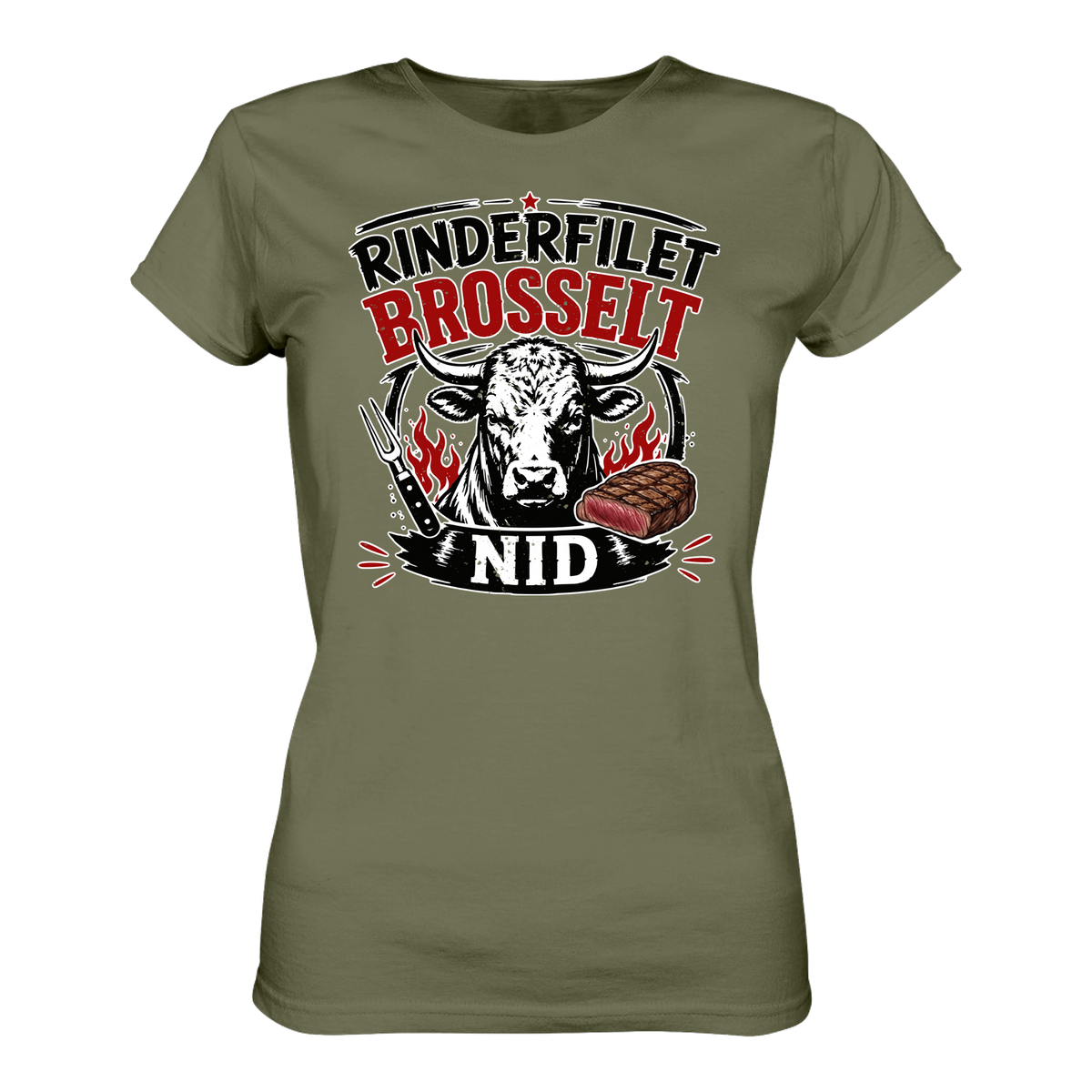 Rinderfilet brosselt nid T-Shirt