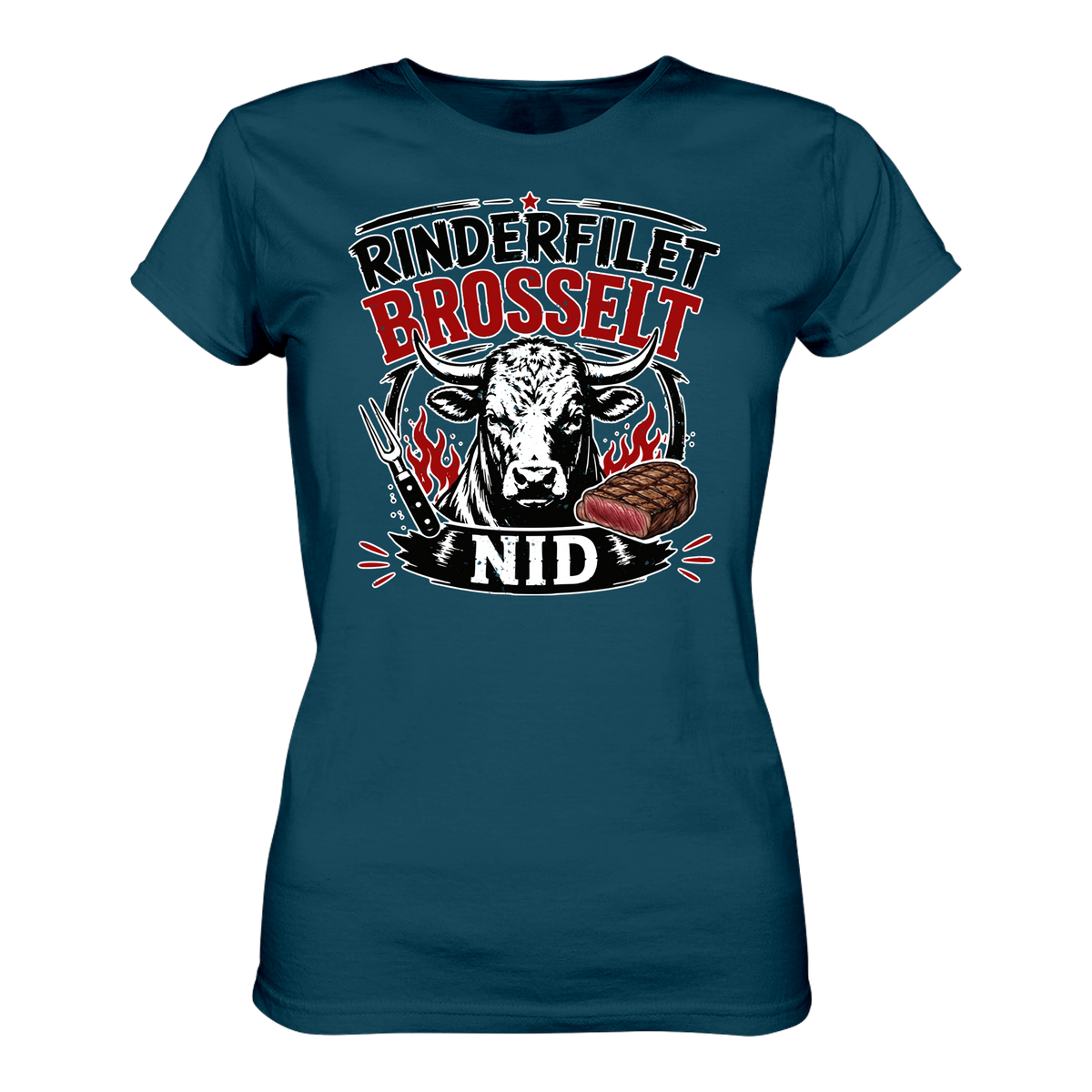 Rinderfilet brosselt nid T-Shirt