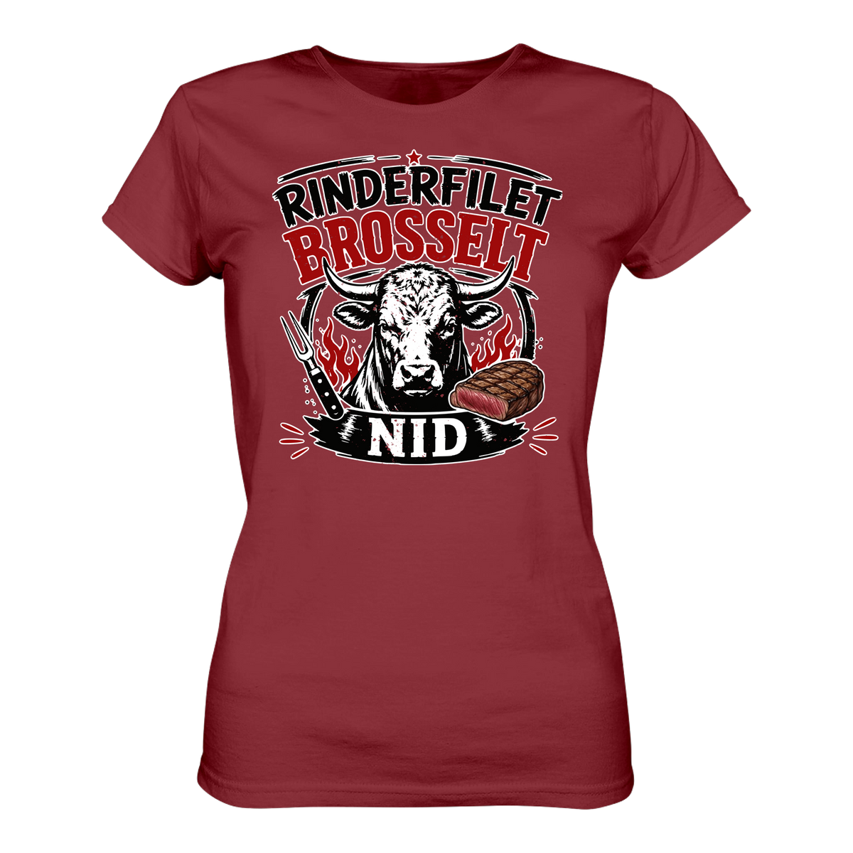 Rinderfilet brosselt nid T-Shirt