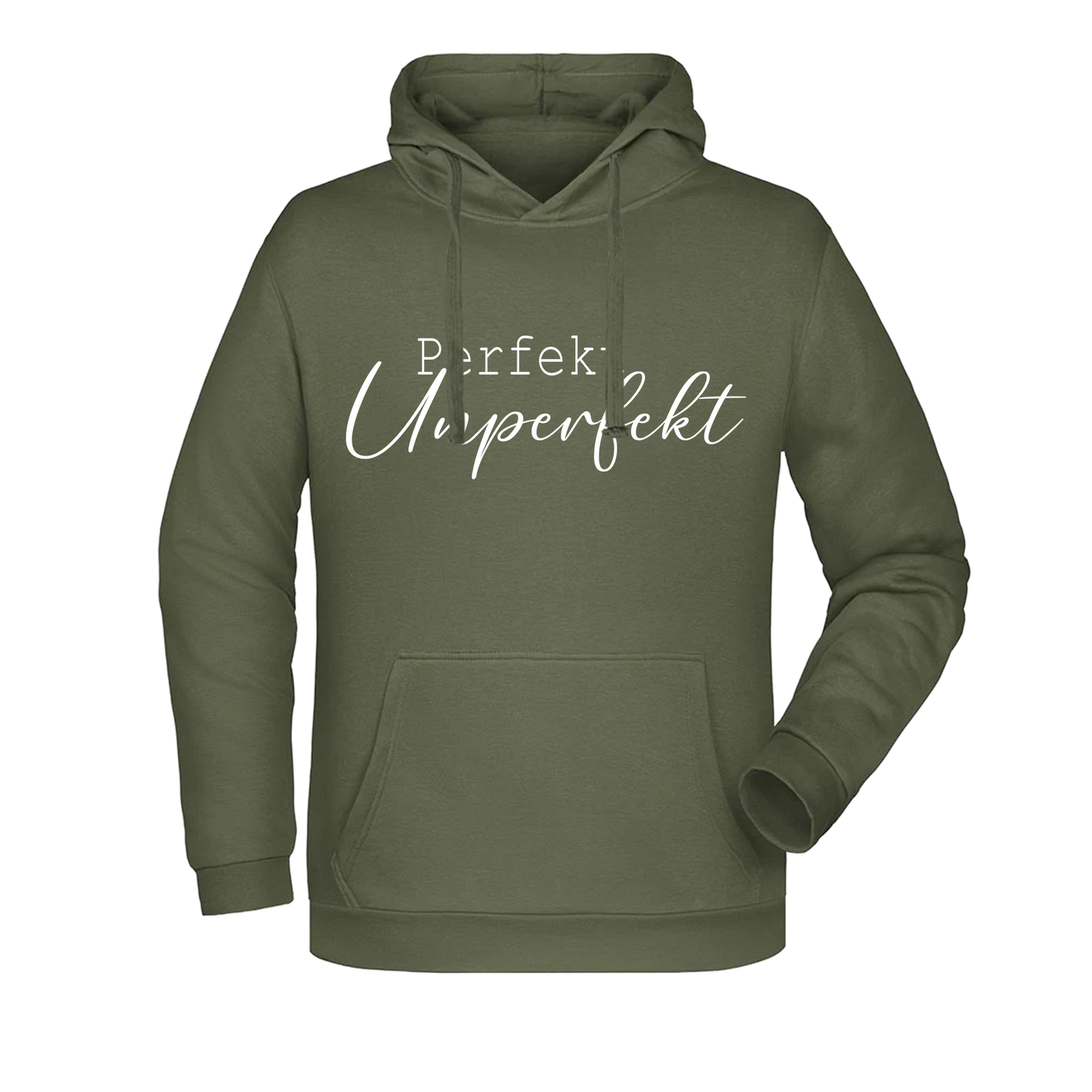 Perfekt Unperfekt Damen Hoodie - Grafikmagie XS / Olive
