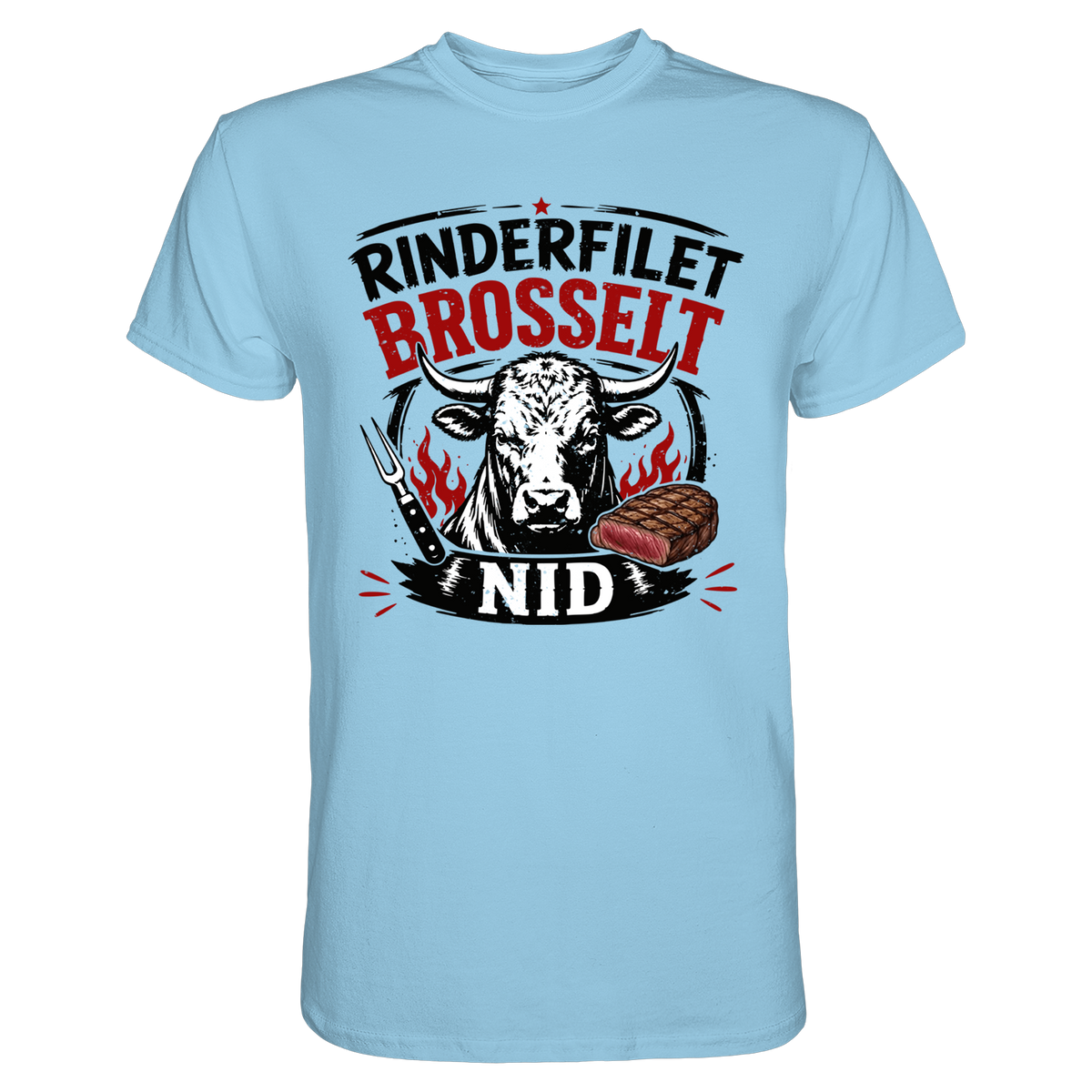 Rinderfilet brosselt nid T-Shirt