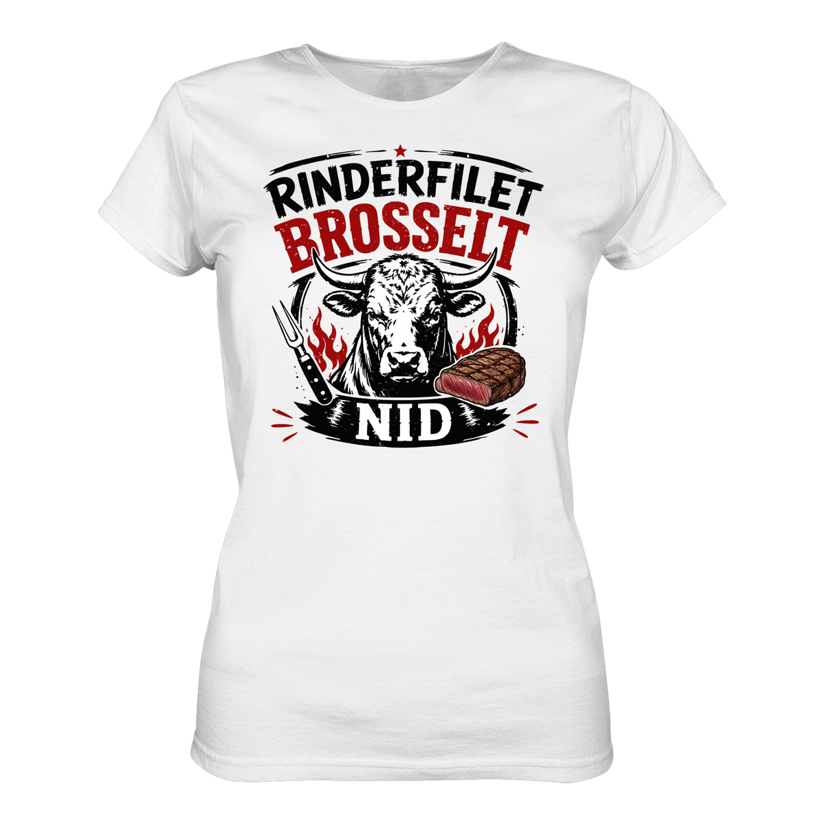 Rinderfilet brosselt nid T-Shirt