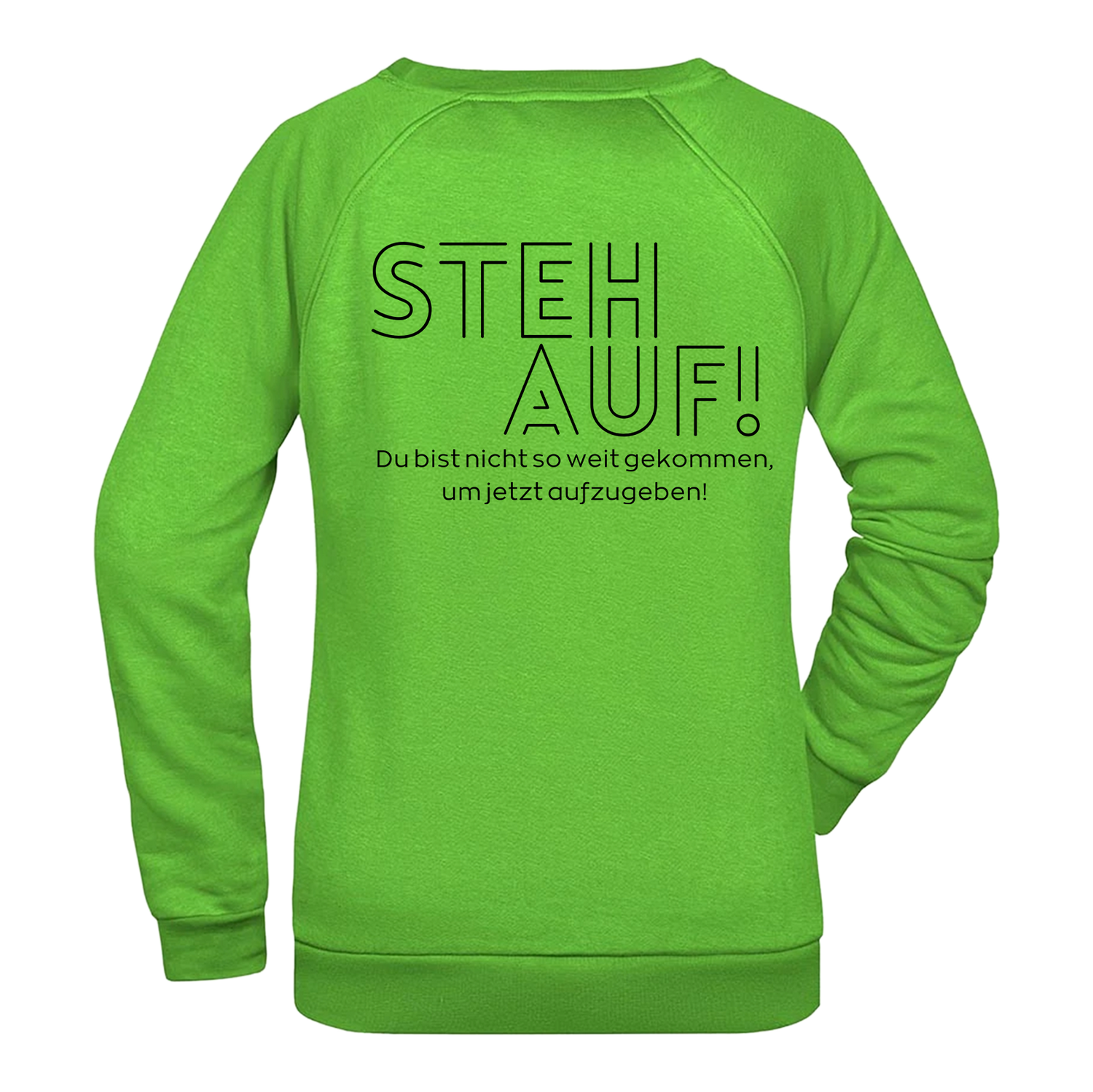 Steh Auf! Damen Sweatshirt - Grafikmagie XS / Lime Green