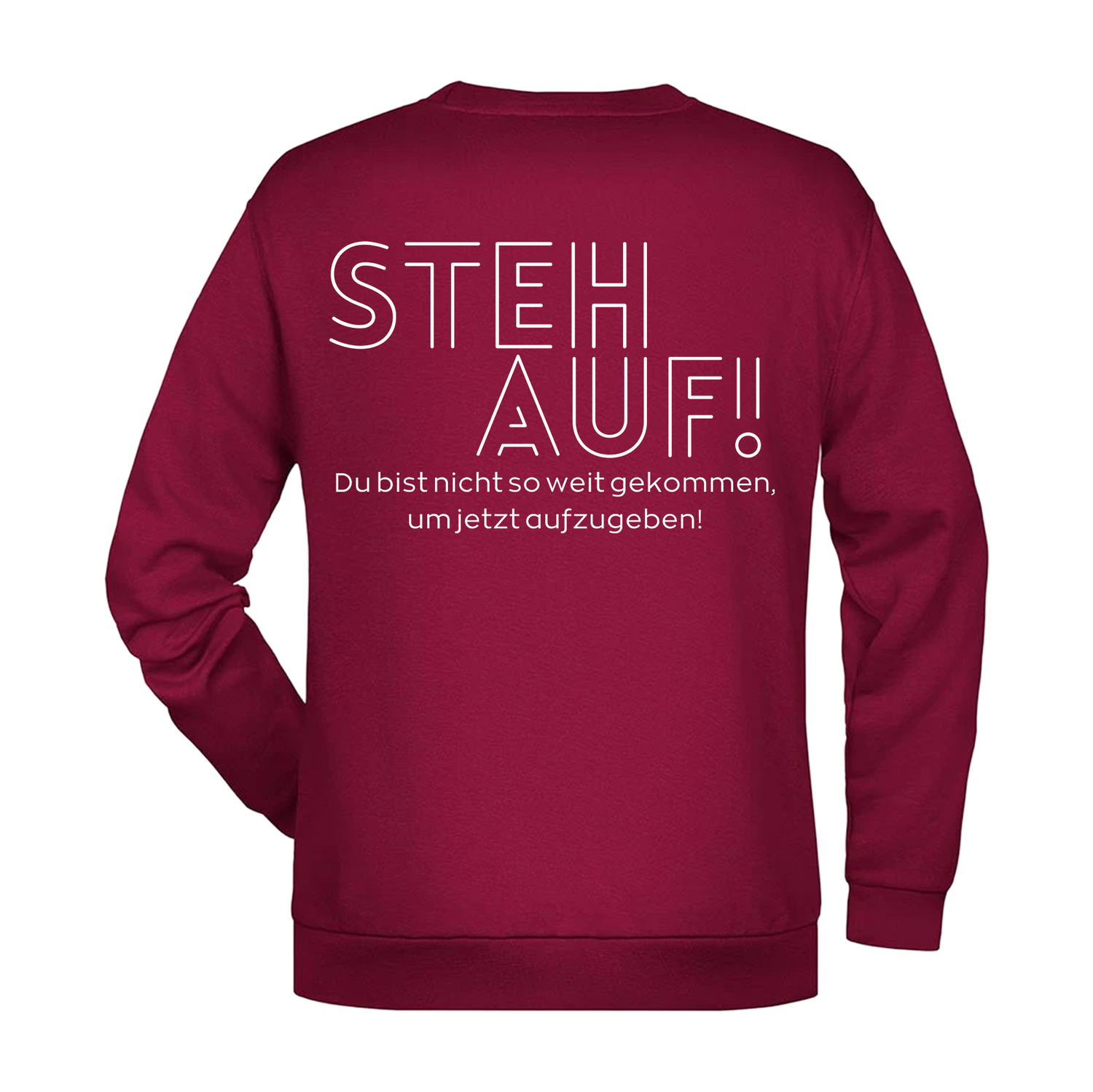 Steh Auf! Herren Sweatshirt - Grafikmagie S / Wine