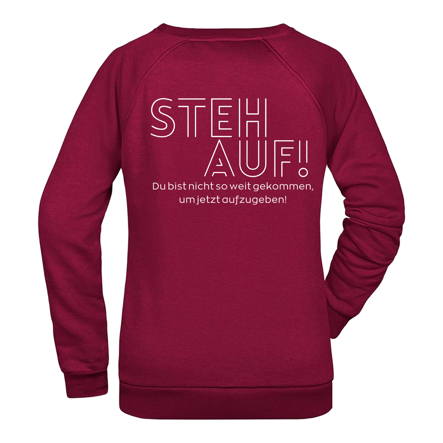 Steh Auf! Damen Sweatshirt - Grafikmagie XS / Wine
