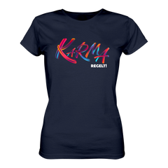 Karma regelt T-Shirt tailliert - Grafikmagie S / Navy