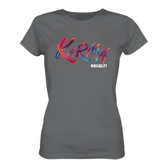 Karma regelt T-Shirt tailliert - Grafikmagie S / Dark Grey