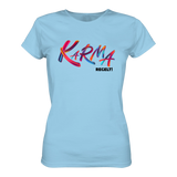 Karma regelt T-Shirt tailliert - Grafikmagie S / Sky Blue
