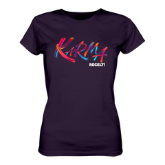 Karma regelt T-Shirt tailliert - Grafikmagie S / Aubergine