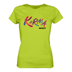 Karma regelt T-Shirt tailliert - Grafikmagie S / Acid yellow