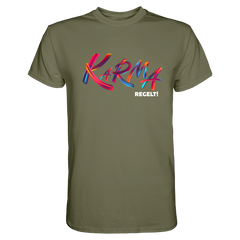 Karma regelt T-Shirt - Grafikmagie S / Olive