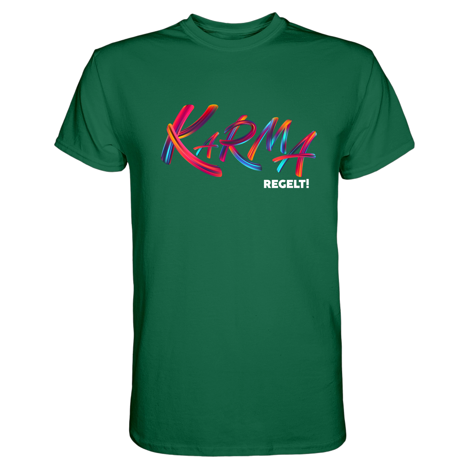 Karma regelt T-Shirt - Grafikmagie S / Dark Green