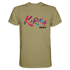 Karma regelt T-Shirt - Grafikmagie S / Khaki