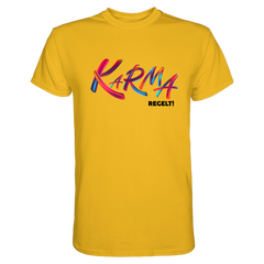 Karma regelt T-Shirt - Grafikmagie S / Gold