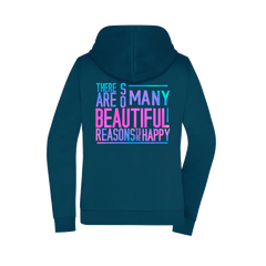So many reasons...Damen Zipper - Grafikmagie XS / Petrol