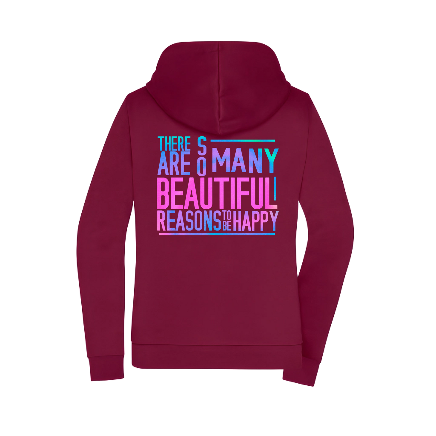 So many reasons...Damen Zipper - Grafikmagie XS / Wine