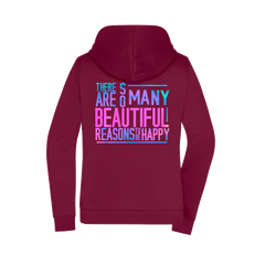 So many reasons...Damen Zipper - Grafikmagie XS / Wine