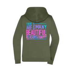 So many reasons...Damen Zipper - Grafikmagie XS / Olive