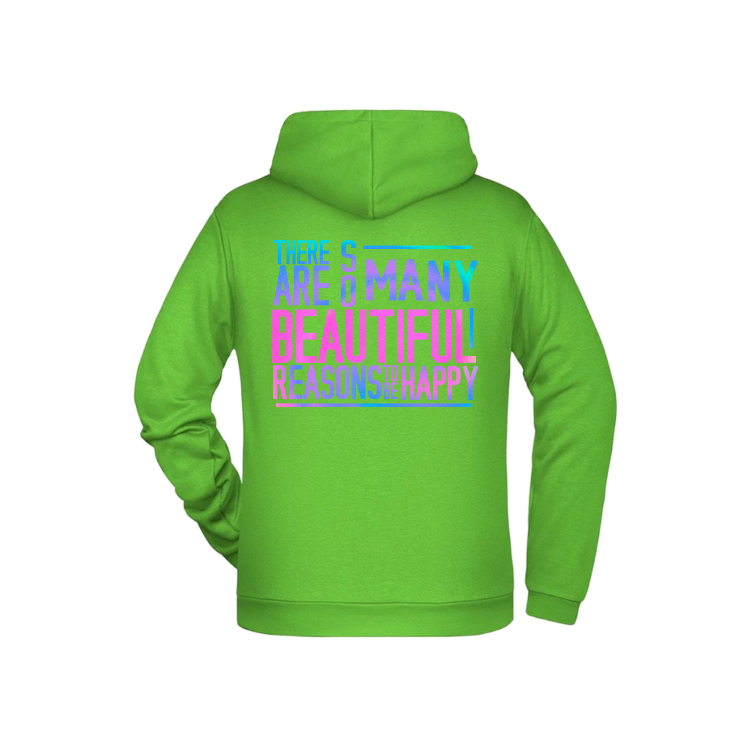 So many beautiful reasons .... Herren Zipper - Grafikmagie S / Lime Green