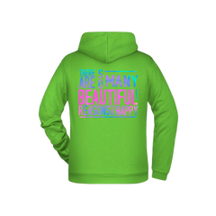 So many beautiful reasons .... Herren Zipper - Grafikmagie S / Lime Green