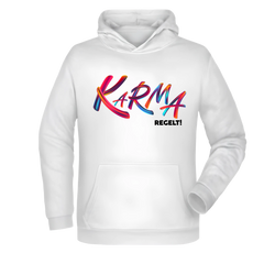 Karma regelt Herren Hoodie - Grafikmagie XS / White