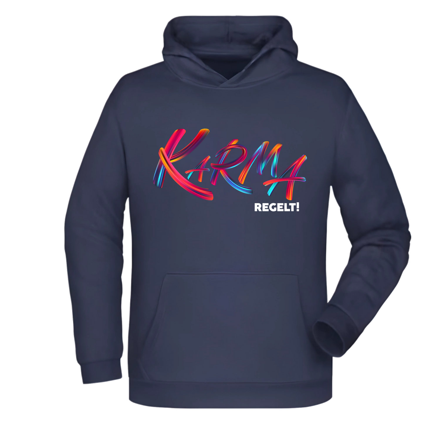 Karma regelt Herren Hoodie - Grafikmagie XS / Navy