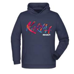 Karma regelt Herren Hoodie - Grafikmagie XS / Navy