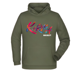 Karma regelt Herren Hoodie - Grafikmagie XS / Olive
