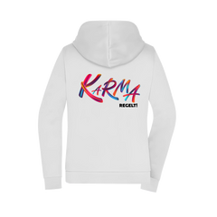 Karma regelt Damen Zipper - Grafikmagie XS / White