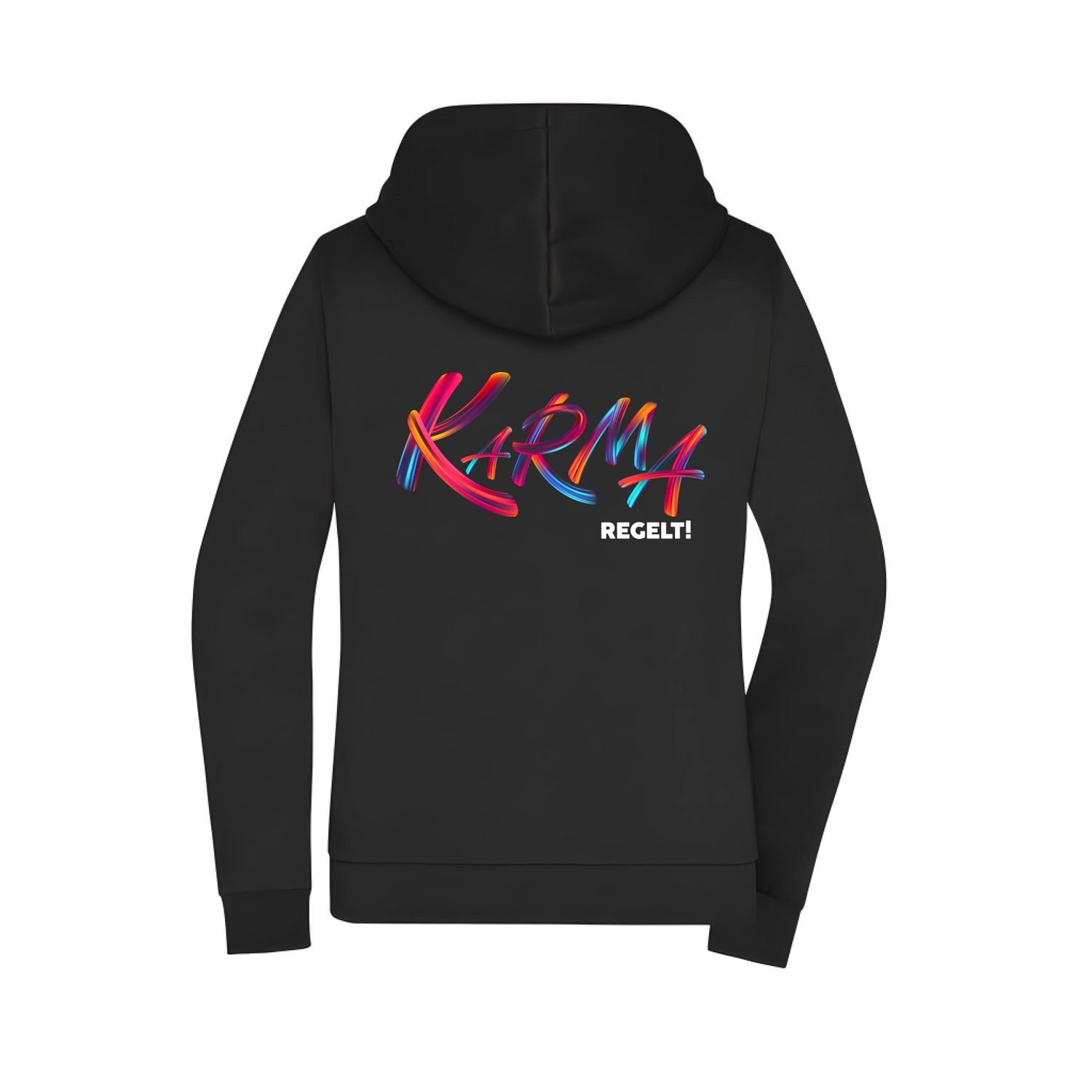 Karma regelt Damen Zipper - Grafikmagie XS / Black
